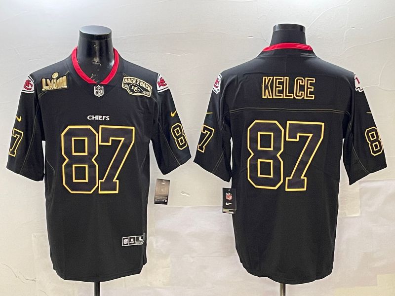Men Kansas City Chiefs #87 Kelce Black Classic 2025 Nike Limited NFL Jersey style 6